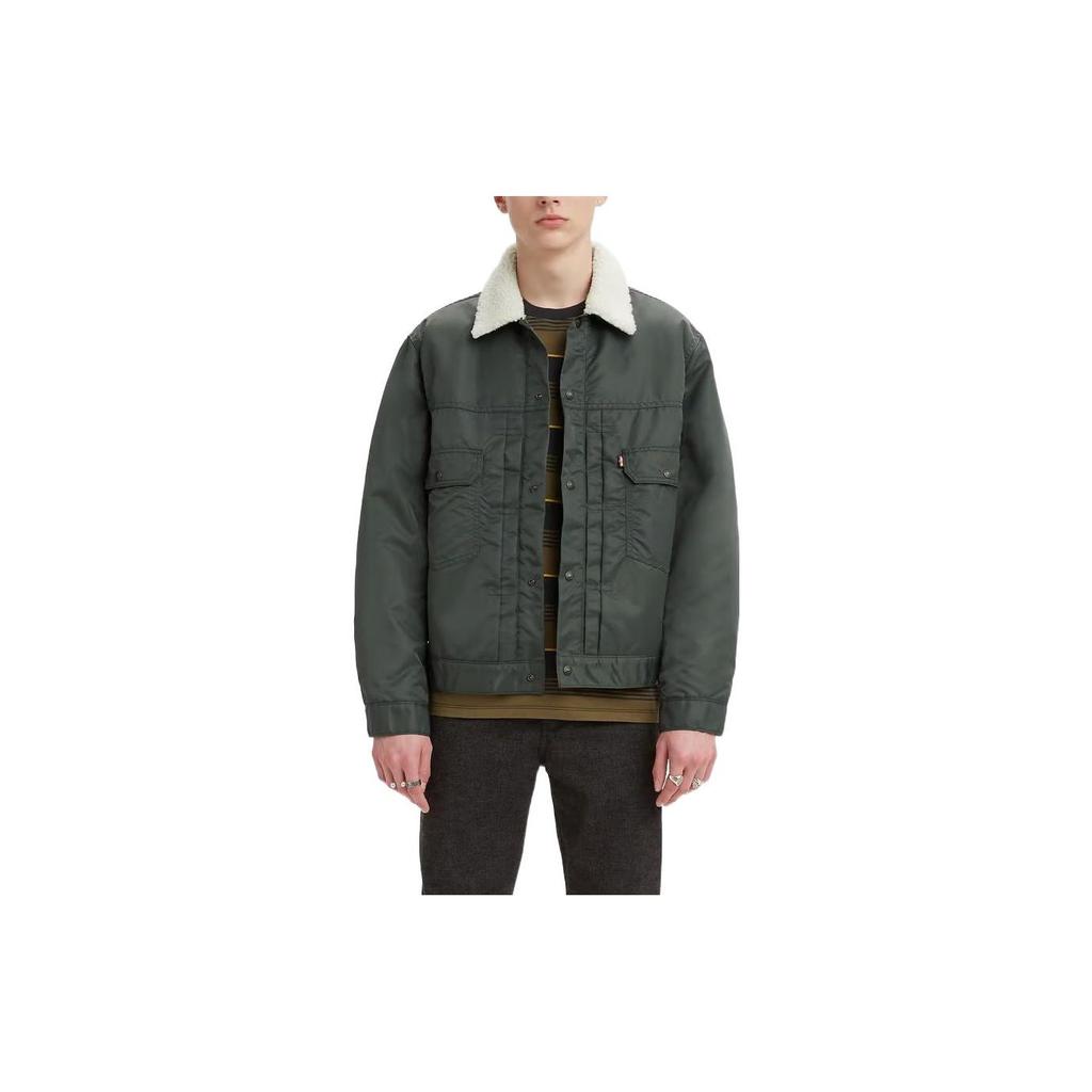 Levis Veste de travail coupe ample couleur unie Homme vestes Vert foncé A3267-0001