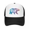 California Bear With Mountains Landscape Trees Hiking Mesh Baseball Caps For Mens Adult Male Beach Sunscreen Hats Trucker Cap