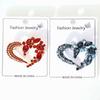 Rhinestone Heart Brooch for Women Flower Love Office Party Lapel Pins Gifts