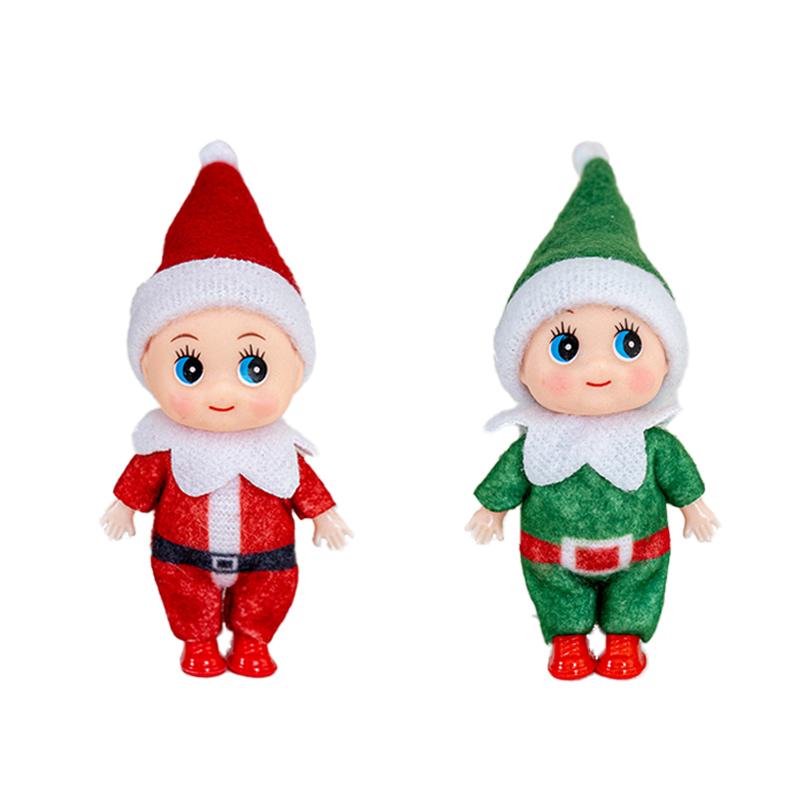 

1/2 шт. Рождественские куклы-близнецы мальчик и девочка, Рождественские мини-аксессуары, Рождественское украшение, Пара кукол, Имитация виниловой куклы