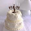 Retro Doppellagiges Simulationskuchenmodell Falscher Kuchen 6/8 Zoll Kunststoff Schaumstoff Dessert Display Geburtstag Requisiten Hochzeitsparty Dekoration