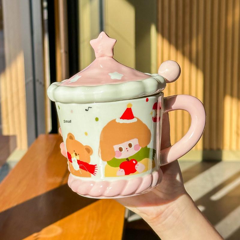 Adorable Ceramic Mug - Christmas & Birthday Gift for Girls, Best Friend Souvenir