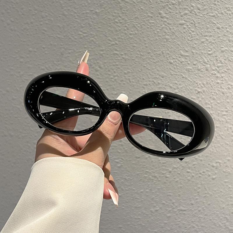 New Oval Sunglasses, Hip-Hop Street Style, Retro Fashion, Trendy Ins Versatile Sunglasses