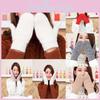Elegant Lovely Women Winter Knit Thicker Faux Cashmere Warm Fingerless Gloves