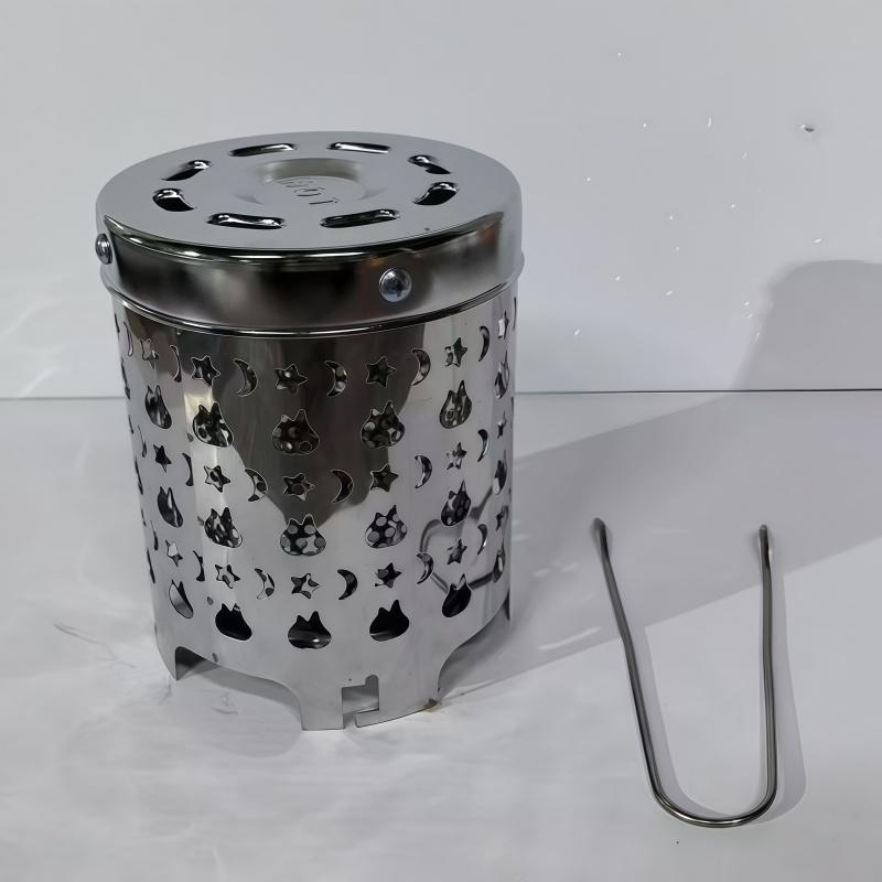 Camping Mini Heater Portable Stainless Steel Tent Stove Heating Cover for Hiking Traveling BBQ