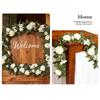 Silk Simulation Rose Leaf Vine DIY Flower Arch Decor Creative Wall Hanging Garland  Gift