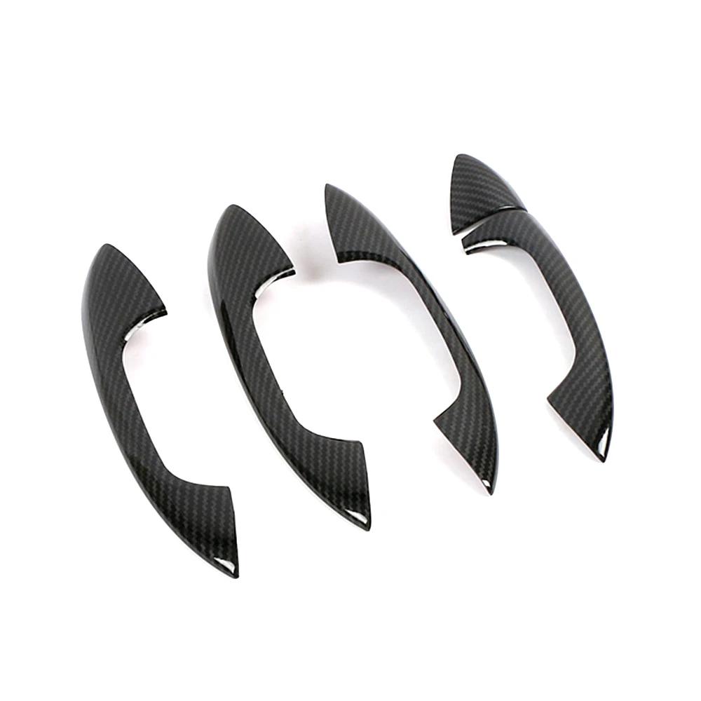 For Mercedes Benz A C E GLC Class W177 W213 W205 X253 Carbon Fiber Color Exterior Accessory Door Handle Cover Modify Frame Trim