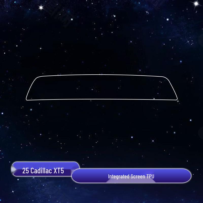 Interior, navigation, and console screen protection film for 2025 Cadillac XT5 models.