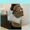 Stylish Large Capacity Tote Bag For Women In Trendy Black Gold And Silver Colors