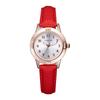 Girls' Quartz Round Face Watch with Arabic Numerals Analog Daily Waterproof Cute for Students Red