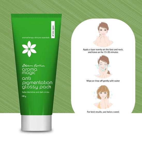 Aroma Magic Anti Pigmentation Glossy Face Pack| 5 Powerful Natural Extracts |Fade Blemishes & Dark Circles | Natural Glow |for Men & Women -20 Gm