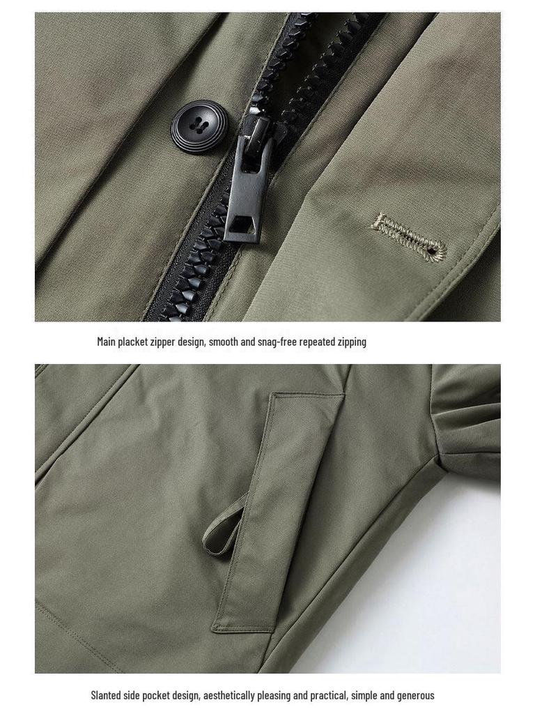 Men's Thick Hooded Down Jacket with Large Fur Collar - Extreme Cold Warmth