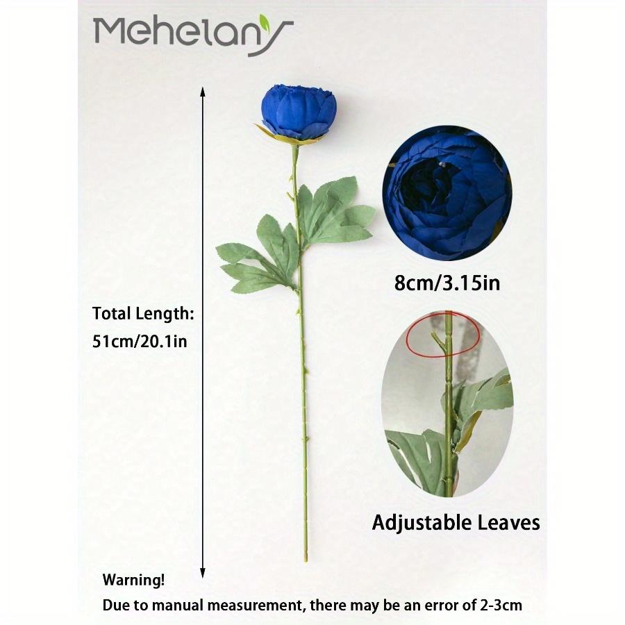 20.1Inch Artificial Peony Flower, Fake Peony Silk Flower With Long Stems, Kitchen Decor, Valentine's Day Mother's Day Gifts Birthday Graduation