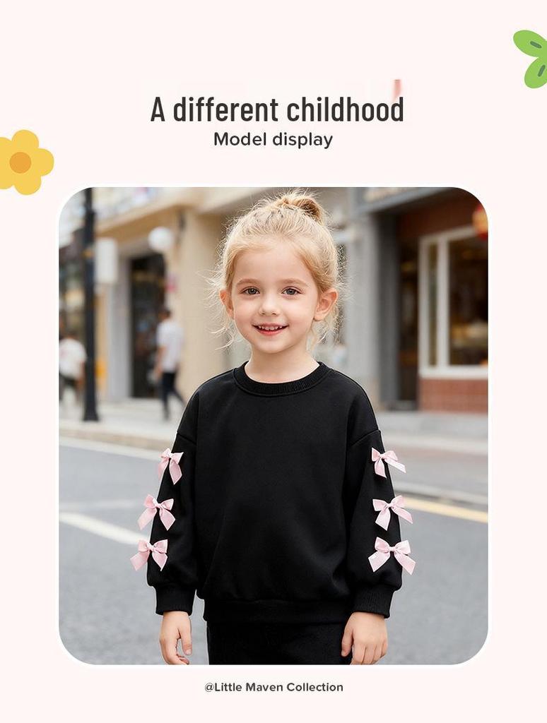 Moletom de Outono Infantil Little Maven com Forro de Lã - Estilo Europeu e Americano Fofo