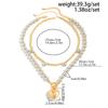 Ingemark 2Pcs/Set Punk Love Heart Pendant Choker Necklace for Women Trendy Vintage Bead Chains Wedding Bridal Neck Jewelry New