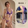 New sexy three-point erotic underwear free bikini open crotch temptation large size women's suit