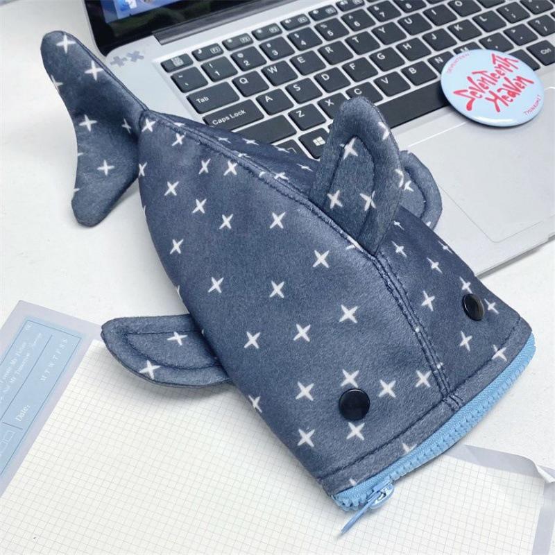Astuccio Squalo Carino, Scatola Portapenne Multifunzione ad Alta Capacità, Astuccio Creativo Stile Ins Per Ragazzi e Ragazze