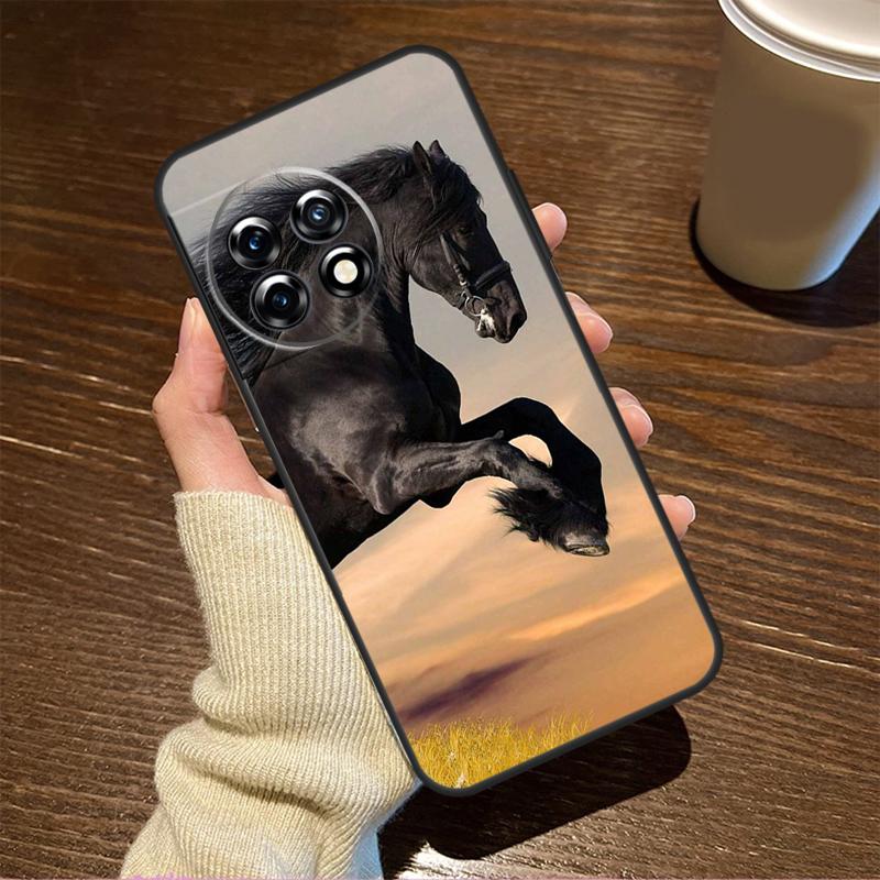 

Beautiful Black Horse For OnePlus 15R 13 12 11 9 Pro 12R 13R 10T 13T Case For OnePlus Nord 5 CE 2 3 4 Lite N20 N30 OnePlus Nord 2