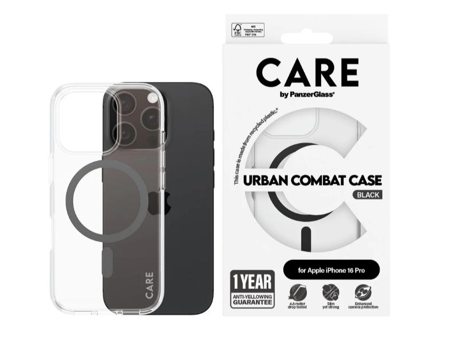 CARE by PanzerGlass Case Flagship Black MagSafe iPhone16 PRO | CARE