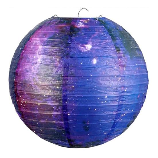 Chinese Style Paper Lantern Space Star Print Hanging Paper Lanterns for Home Ceiling Decor Birthday Party Supplies