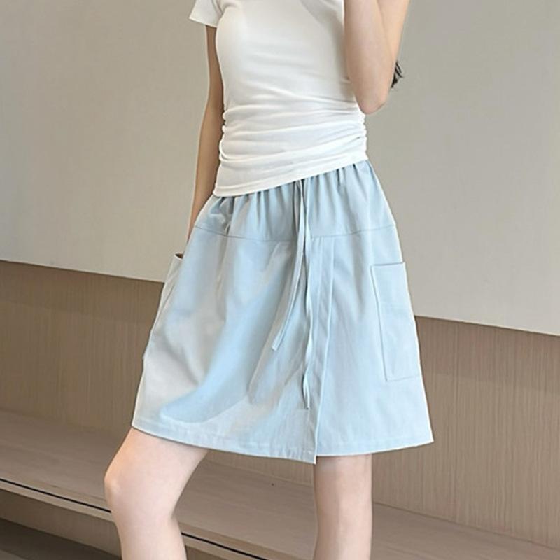 

Темно-синие кюлоты карго женские летние новые свободные широкие пятиточечные брюки средней длины повседневные шорты из ледяного шелка Yamamoto XL [suitable for 125-72.5 kg] светло-синий