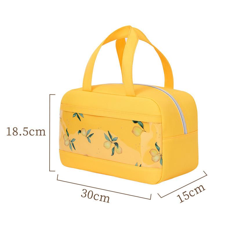 Strawberry Avocado Blueberry Cherry Print Lunch Tote Bag Portable Picnic School