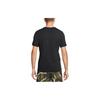 Nike Bedrucktes Karo Rundhals Casual Kurzarm T-Shirt Herren Tops Schwarz FJ7129-010