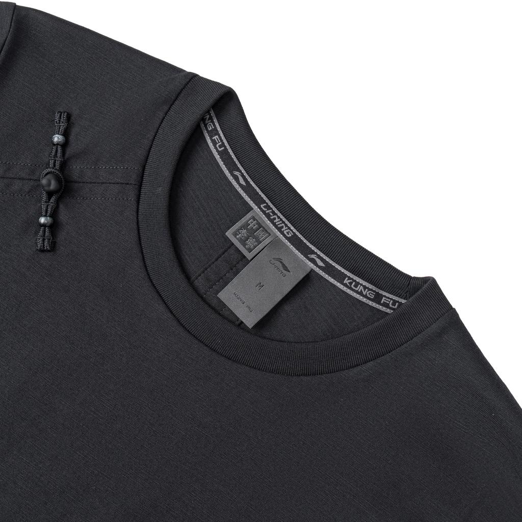 Li Ning Kung Fu Series Comfortable Casual Short Sleeve T-Shirt Women Tops Black AHSW826-3