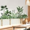 Tropical Plant Wall Decal with Monstera and Palm Leaves Large Green Jungle Themed Sticker for Living Room Bedroom and Nursery