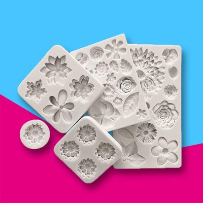 Flower Buttons Mould Silicone Mold Fondant Cake Decorating Tool Gumpaste Sugarcraft Chocolate Forms Bakeware