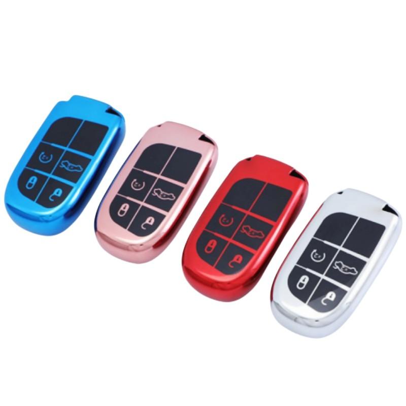 Husă nouă TPU pentru cheie cu telecomandă pentru Jeep Grand Cherokee Renegade Dodge Charger Challenger Durango Journey Fiat Freemont Accesorii