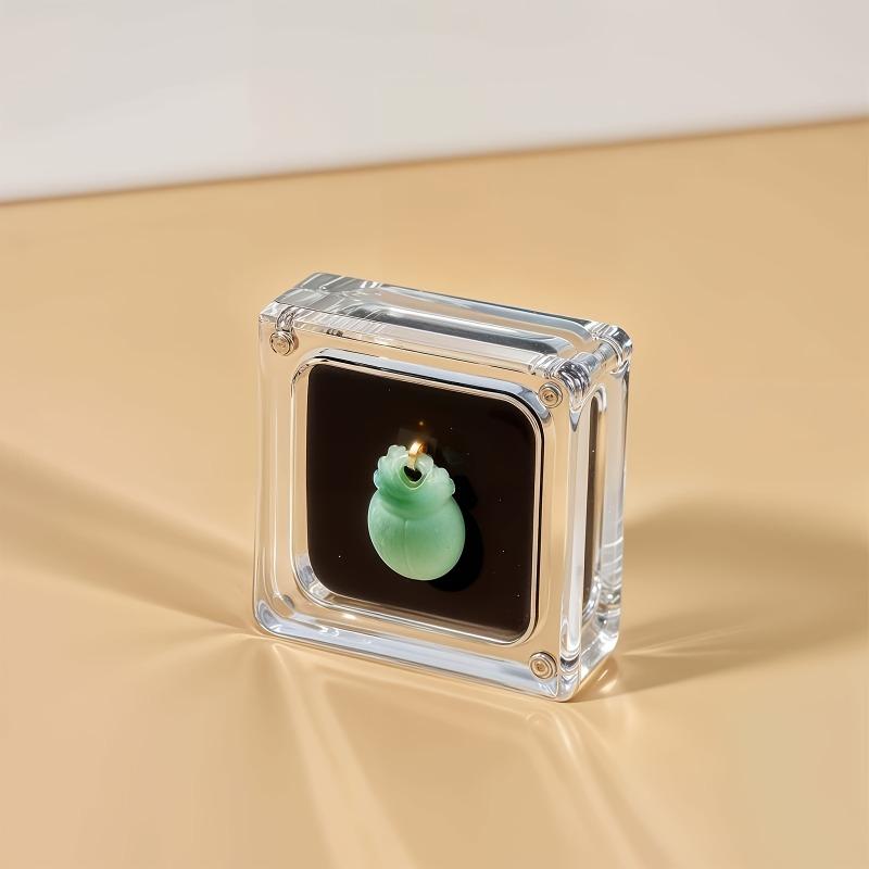 4pcs Small Acrylic Jewelry Boxes with Lids Mini Square Stone Box for Displaying Loose Diamonds Gemstones Transparent Display Box