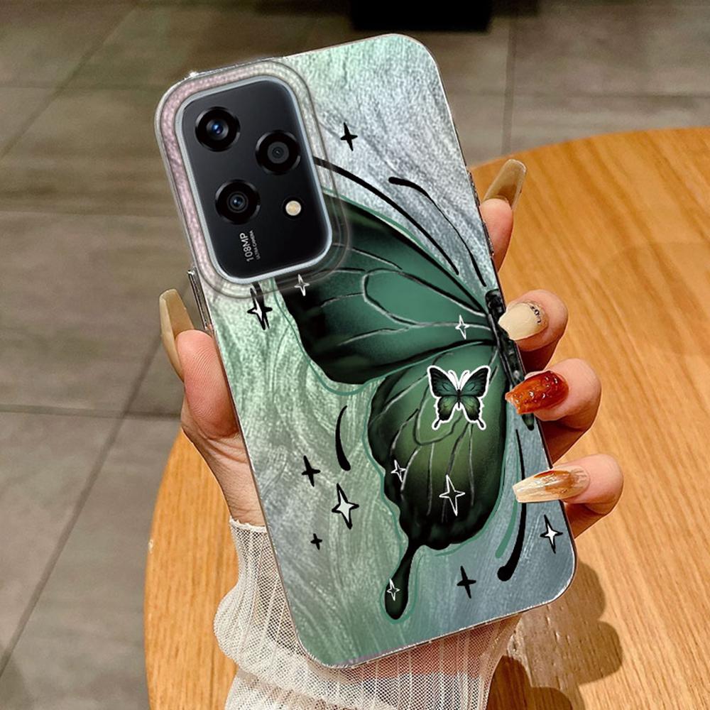 Bunte Schmetterling Farbverlauf Hülle Für Huawei Honor 400 200 Magic5 Lite 200 Pro X9a X9c X8a Handyhüllen Weiche Silikon Stoßstange Harte PC Rückseite