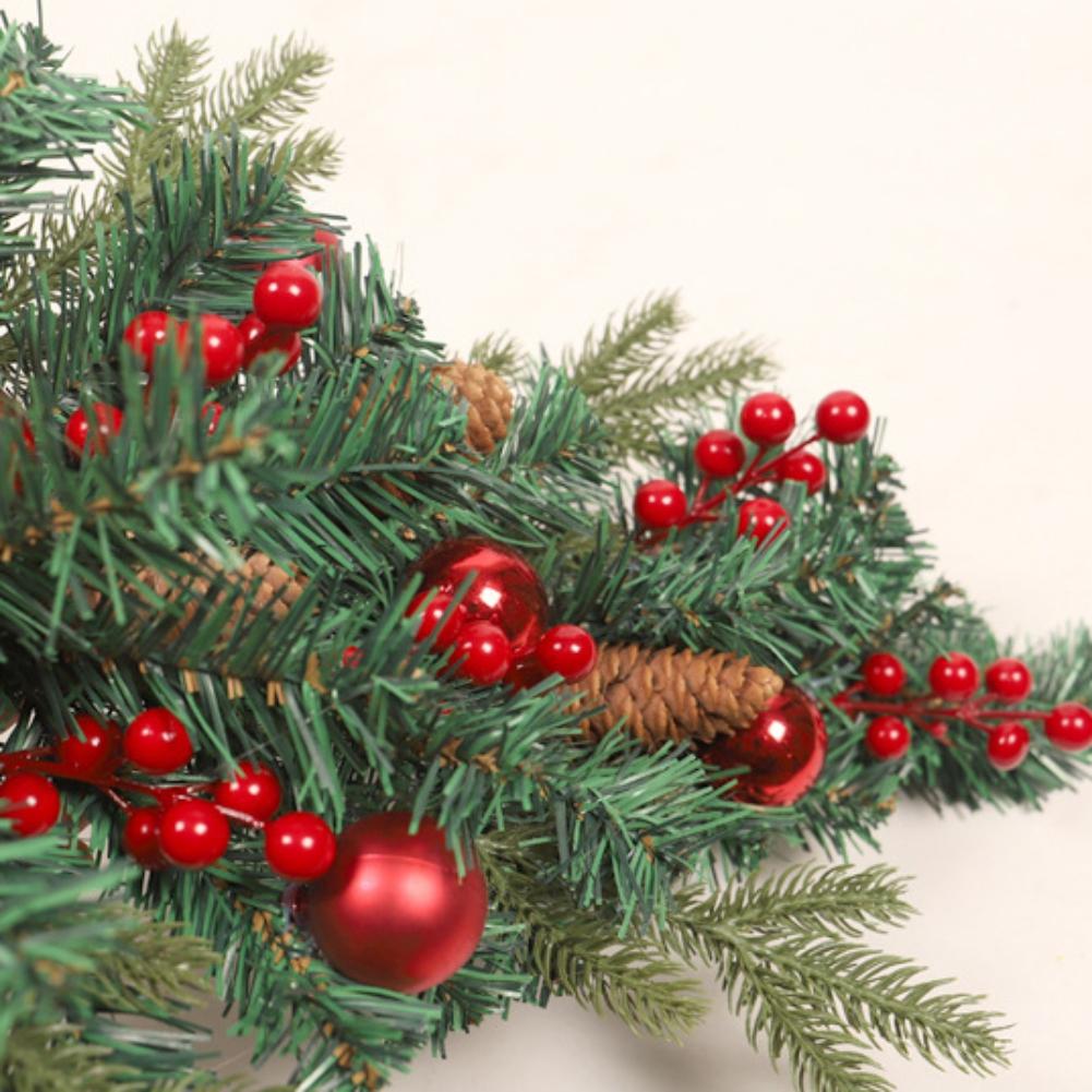 Winter Christmas Teardrop Wreath,Artificial Christmas Teardrop Swag Simulation Garland,Xmas Decoration Christmas Wreath Hanging Pendant