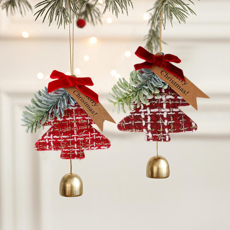 Christmas Decoration Hanging Bell Christmas Tree Home Party Bell Red Fruit Pendant Car Decoration Christmas Party Wall Decor