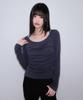 ROSEFRANTZ Drape Layered Halter Long Sleeve [Charcoal]