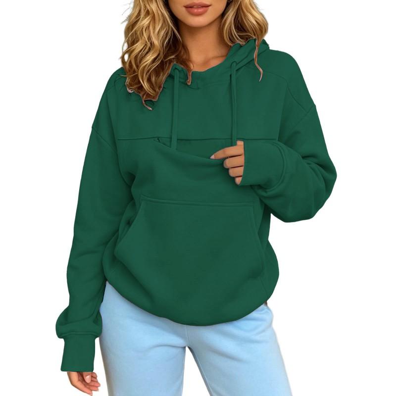 Unisex Fleece Hoodie Long Sleeve Warm Sweatshirt With Pocket Winter