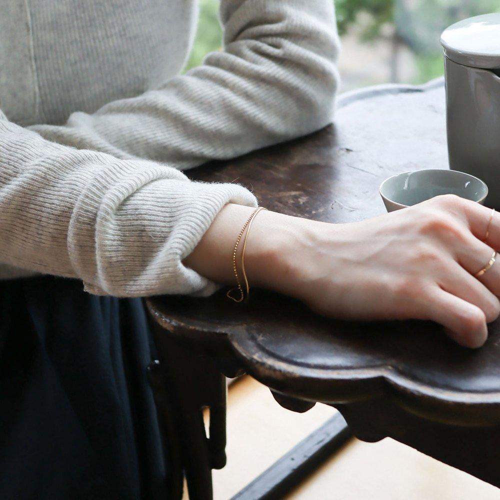 [ Modernlike / Headquarters Genuine Product ] 14K Gf Silver Double-row Chain Bracelet Gold