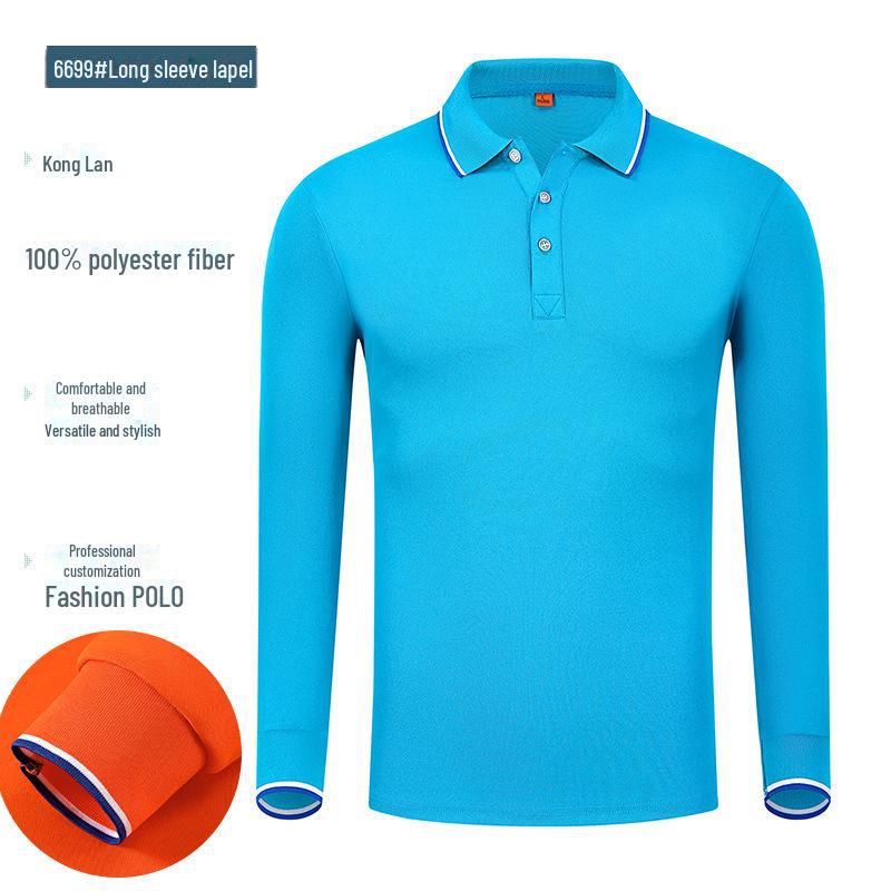 Polo Shirt with Custom Logo, Long-Sleeve, Autumn/Winter, Cultural Ad Shirt