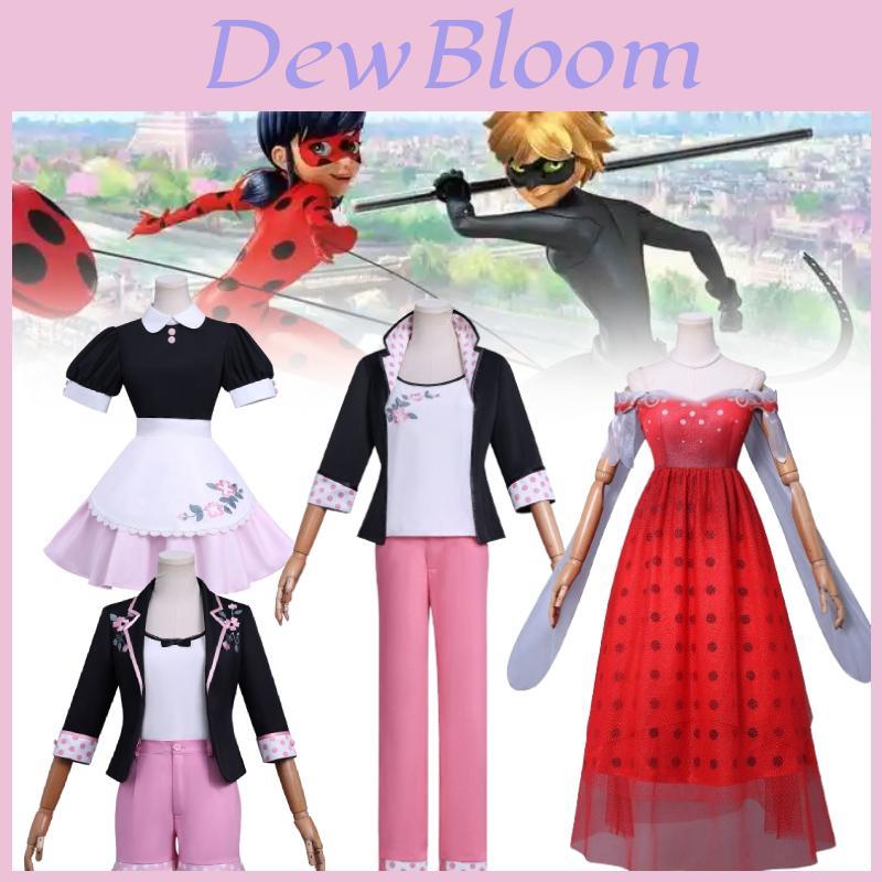 Miraculous Ladybug Cosplay Costume For Girls With Satin And Cotton Fabric For Anime Conventions