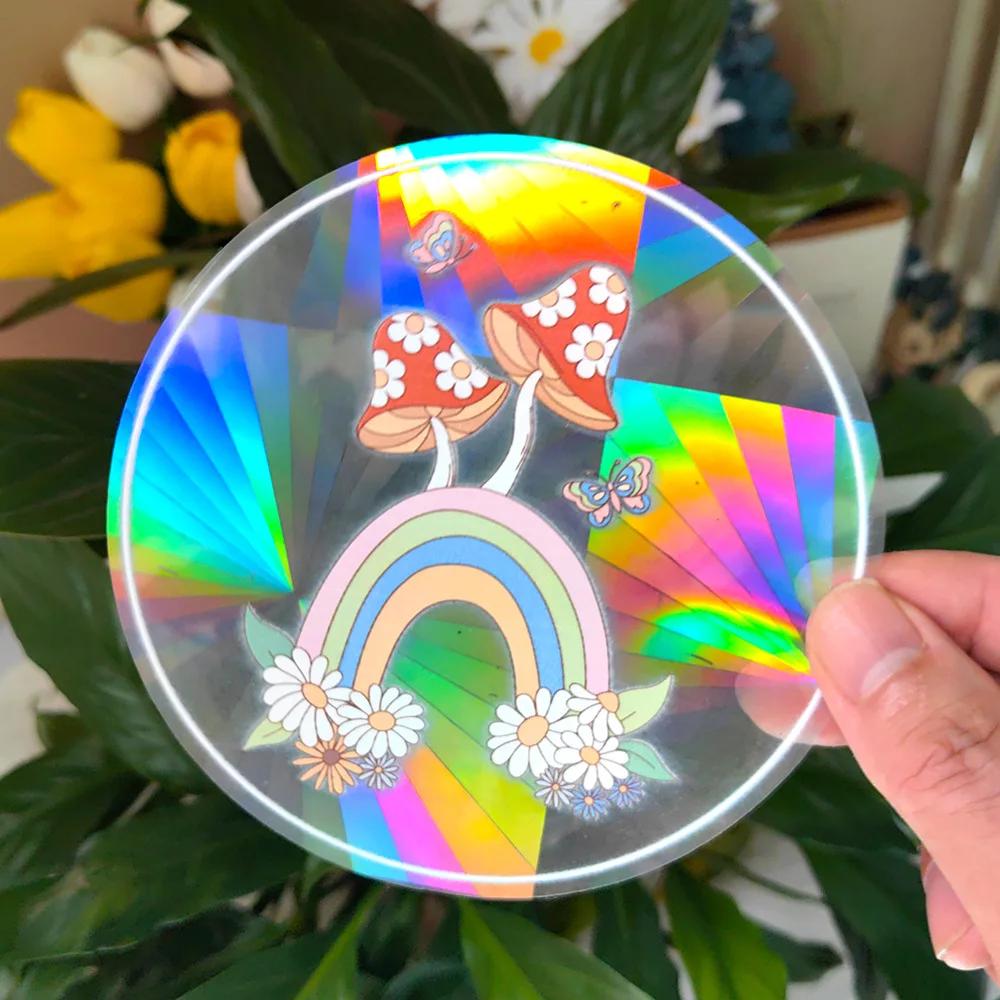 SC001-015 Multiple patterns to choose Rainbow Sun Catcher Window Stickers Prism Holographic Stickers for Windows