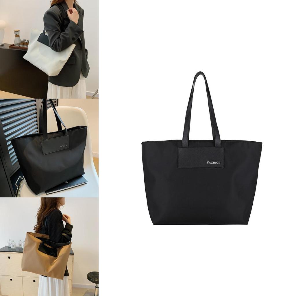 Stylish And Simple Large Capacity Tote Bag For Women Trendy Shoulder Bag Nylon
