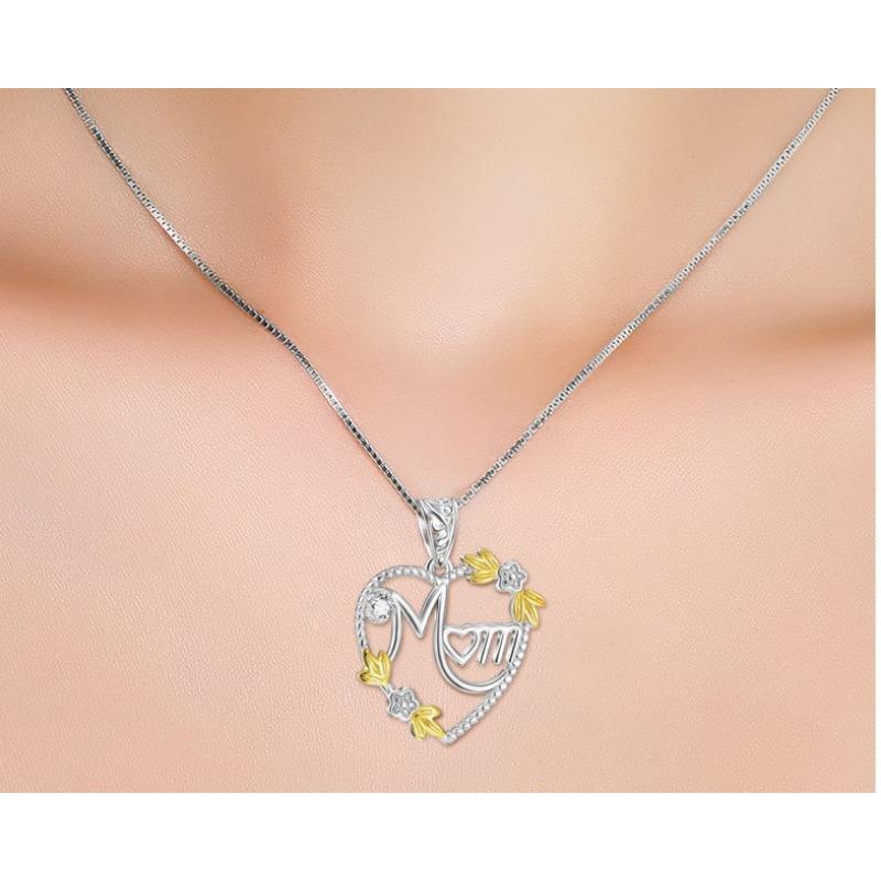 Popular Gold Dividing Elements European and American Necklace Mothers Day Series Pendants
