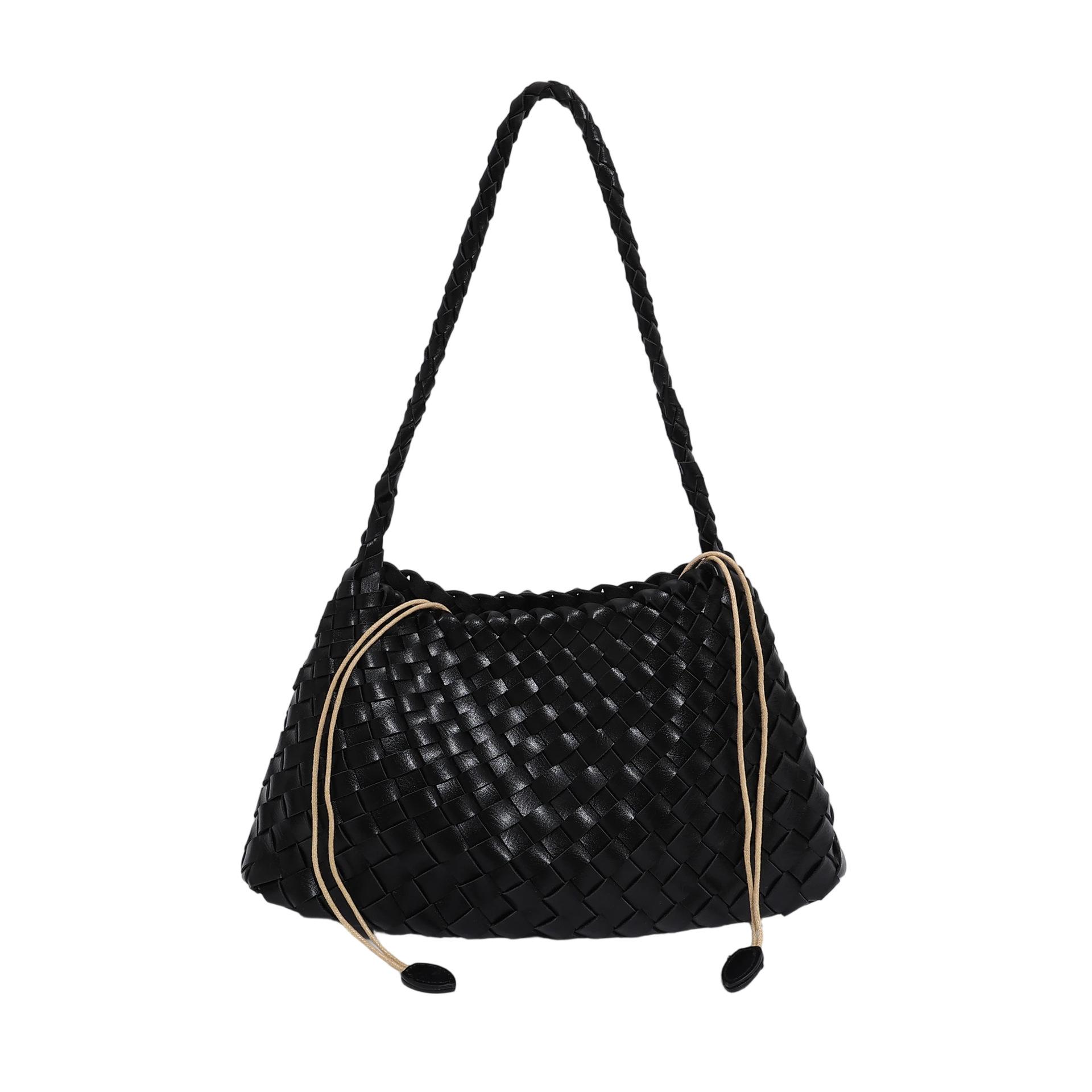 

Single Shoulder Bag, New Handmade Woven Bag, Niche Design, Underarm Bag, Fashionable and Versatile Handbag чёрный
