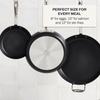 All-Clad HA1 Hard Anodized Nonstick Frying Pan Set - 3-Piece Cookware Set: 8-Inch, 10-Inch, and 12-Inch Skillets with Lids, Induction Safe, Oven Safe