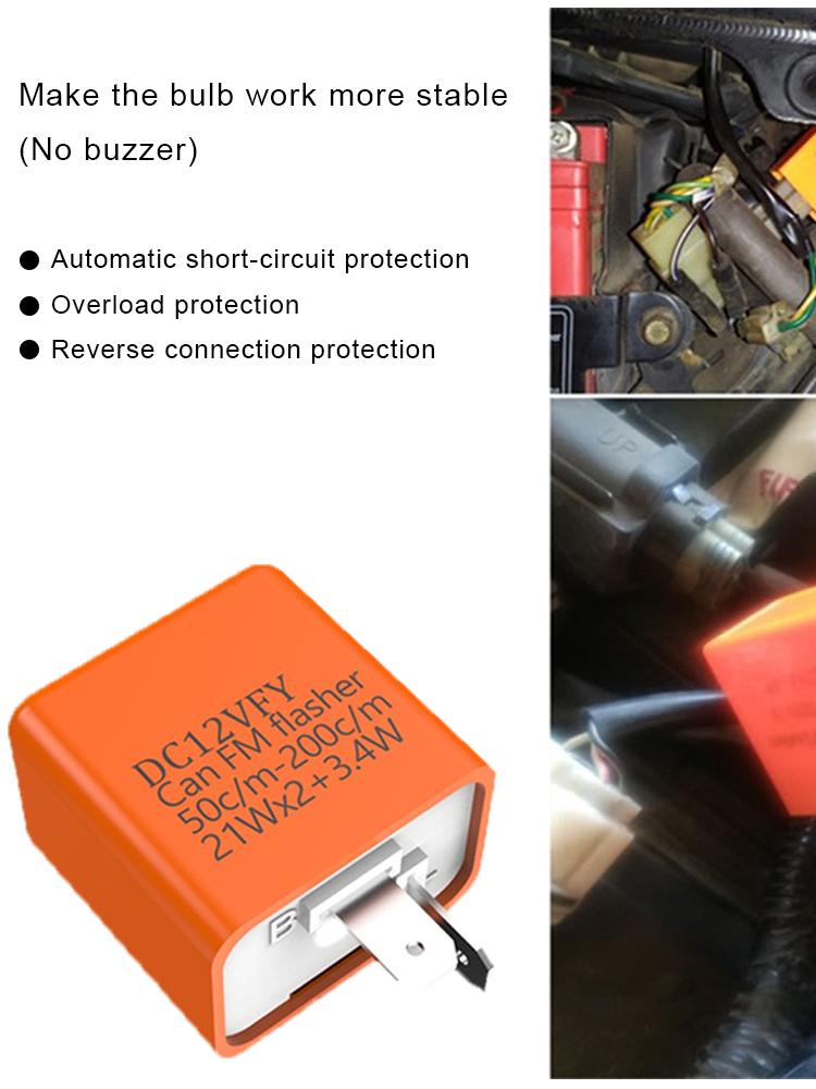 DV 12V LED Flasher Adjustable Fix Motorcycle Flasher 3 Gear Motorbike Flasher High Power LED Turn Indicator Multiple Protection