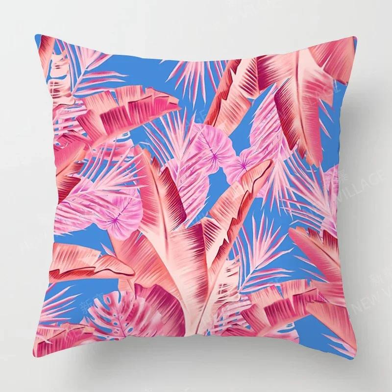 Nordic fall home decor autumn throw pillow case sofa Cushion cover modern 45x45cm 45*45 50x50 60x60cm 40*40cm green leaf plant