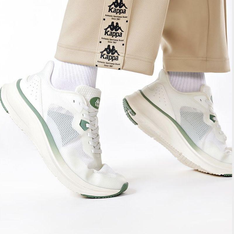Men's Sneakers Kappa Slip Resistant, Abrasion Resistant, Lightweight Low Top Running Shoes Unisex White Cyan