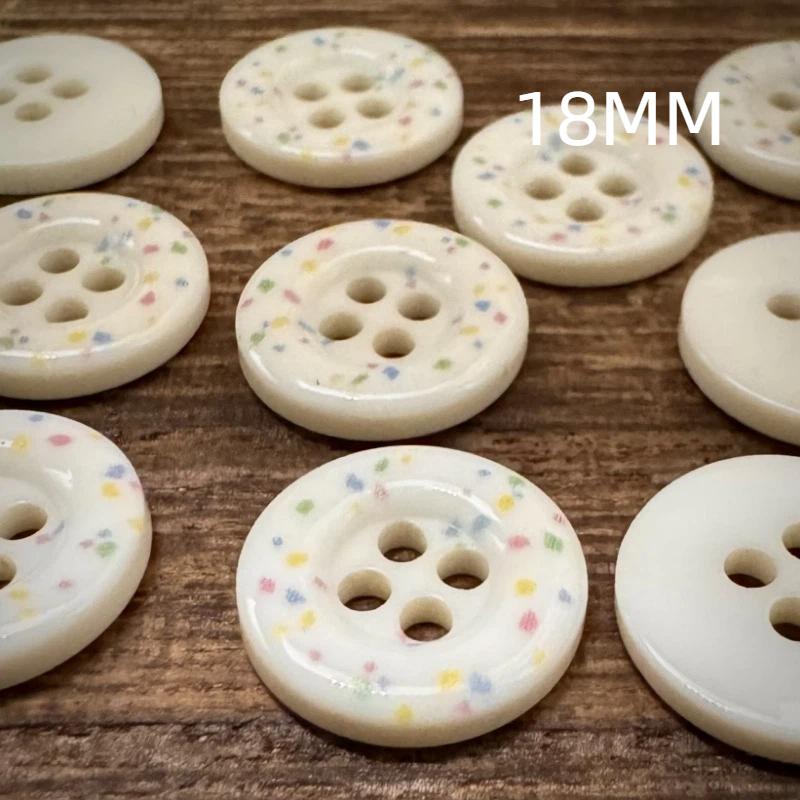 

Cute Colored Spotted Buttons Sewn Baby Clothes Handmade Tents DIY Accessories Buttons 10pcs срібний