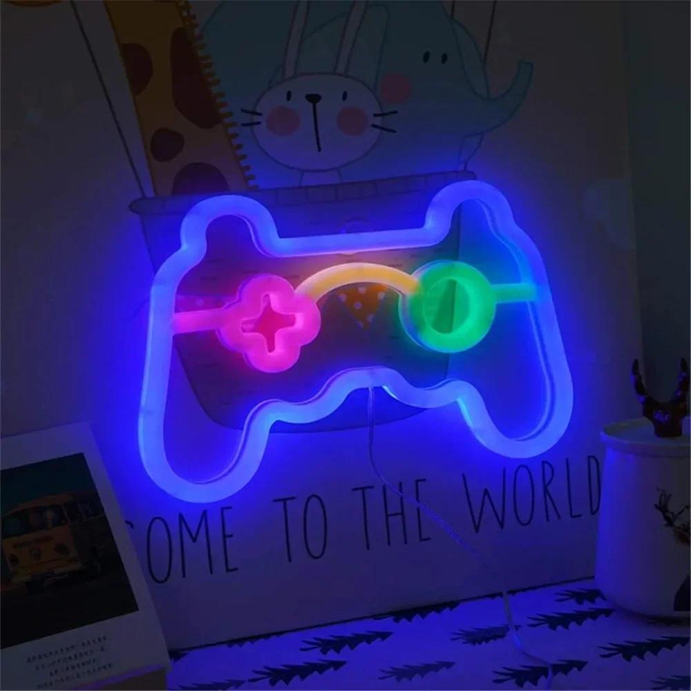Gamepad Neon Sign for Gamer Room Wall Home Decoration Blue LED Night Light Playstation bar Game hall Lamp Cool Gifts